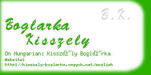 boglarka kisszely business card